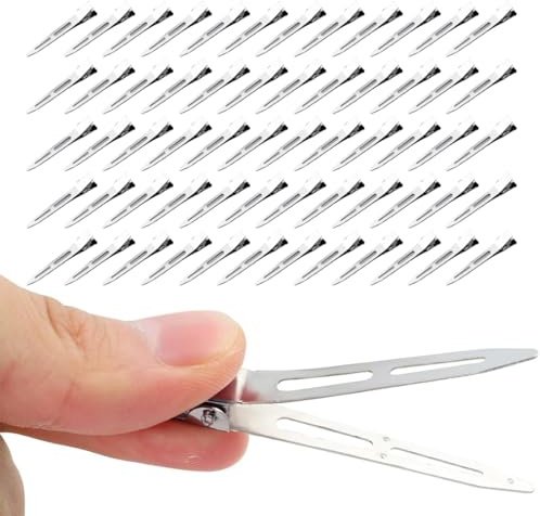Aililong 60 Stück Haarclips, Alligator Clips Haarklammern für Damen, Haarklemmen Friseurbedarf, Hair Clips for Styling, 2.2 Zoll Haarspangen, Spangen, Haarclips Klein, Haarklammern Damen