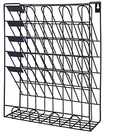 UHJKLA Akten-/Zeitschriftenordnerhalter Aktenregal An der Wand montierter Aktenhalter aus Metall 6-Port-Zeitschriftenpostregal, verwendet für den Schreibtisch im Home-of