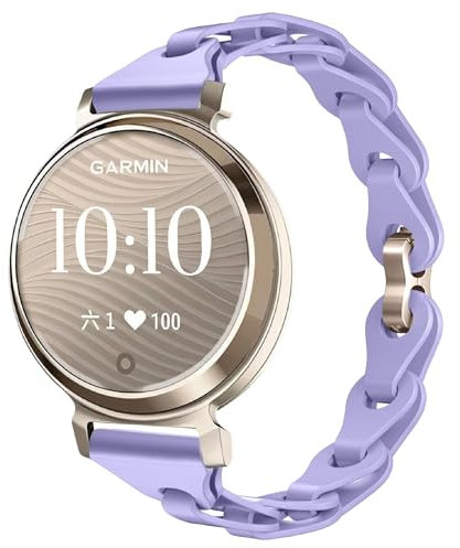 GIOPUEY Armband Kompatibel mit Garmin Lily 2, Weiches Silikon Armband [Verschleißfest] [Atmungsaktiv] Ersatzarmband - Purple