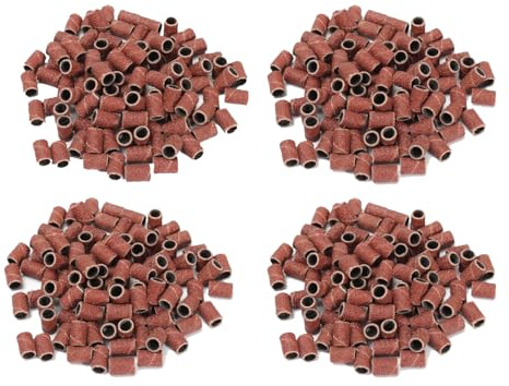 PROFICO 200 Stück Schleifhülsen Schleifbänder Schleifkappen 120 Körnung Schleifkappe Schleifband Nagelfräser Aufsatz für Nageldesign Nagelpflege Nagelkunst für Maniküre Pediküre Acrylnägel Gelnägel