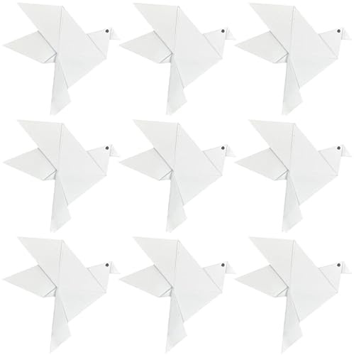 HAOBIN 36er Origami Friedenstaube Papier Vogel Vogelpapier Papierkrane | Handgefertigte und gefaltete Papier Vögel und Vogel, Papierkrane für Hochzeitsfeier Hintergrund und Home Decor Deko