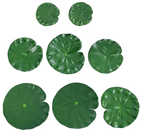 OSOLADY 8stücke Strapazierfähige Eva-kunstblätter Für Teichdekor Dekorative Teichpflanzen Als Lily Pads Für Springbrunnen Aquarien Und Gartenzubehör