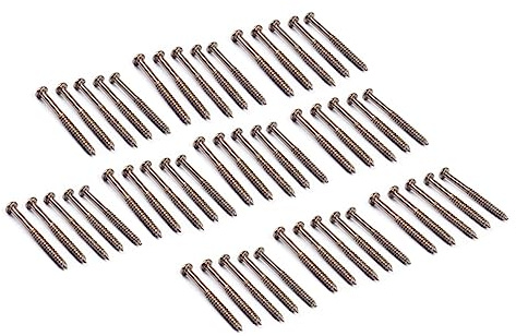 Gitarren Tonabnehmer Federschrauben 50 Stück 36x2, 5 Mm | Stahl, Silber, für Basspickup und E-bass, Ersatzteil Bausatz mit Einfacher Montage