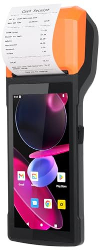 Bisofice Android 14 PDA Handheld POS Terminal Belegdrucker, Mobile Computer PDA mit 1D 2D QR Barcode Scanner, WiFi & 4G, BT, 5.5 Touchscreen 5MP Camera für Einzelhandel, Lager, Logistik, POS System