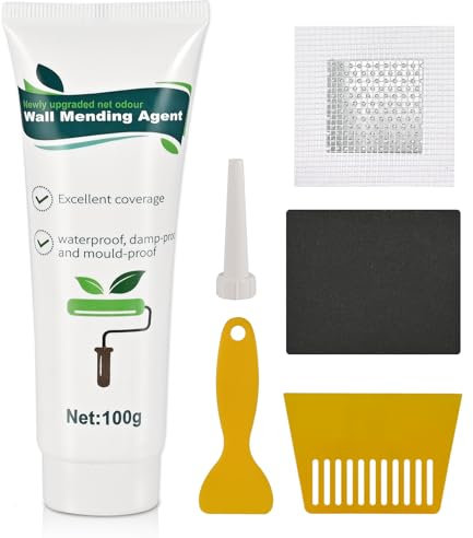 Cieex Spachtelmasse Weiß Innen, 100g Wandreparaturcreme, Löcher Wand Füllen Weiß, Wandausbesserungs Paste, Effektiv Fertigspachtel zur Reparatur von Rissen, Löchern, Peeling