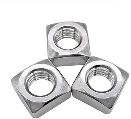 LIUCH Tuerca cuadrada americana GB39 de acero inoxidable, 10 Uds., 6#-32 8#-32 10#-24 1/4-20 5/16-18 3/8-16, tuerca cuadrada métrica DIN557(3-8-16)