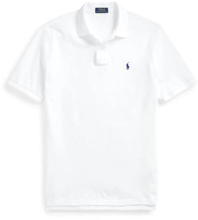 Ralph Lauren Poloshirt Piqué Slim Fit, weiß, L