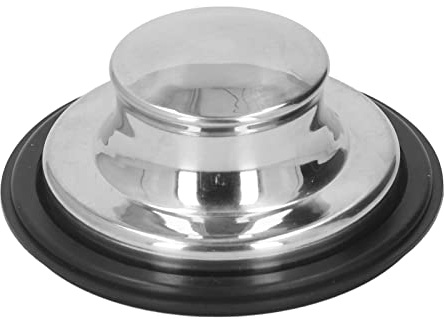 Sonew Bouchon d'évier de Cuisine en Acier Inoxydable brossé avec Bague de Scellage en Caoutchouc | 96 Mm Stopper d'élimination des Ordures Universels | Couvercle de Bouchon 'évier en Acier