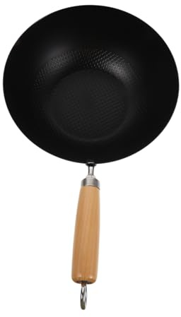 WEKADRIN Kleiner Wok Aus Schmiedeeisen Japanischer Wok Mit Runder Boden Kochwok Für Gasherd Bratpfanne Für Heimgebrauch Kochtopf Für Küche