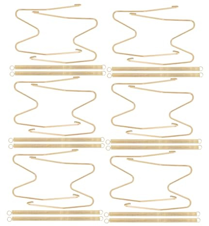 Gadpiparty 6 pièces Lot de Crochets Acier pour Assiettes Murales Supports Invisibles Forme de W pour Décoration et Affichage Accroche-plats et Facile à Installer pour Art Antique