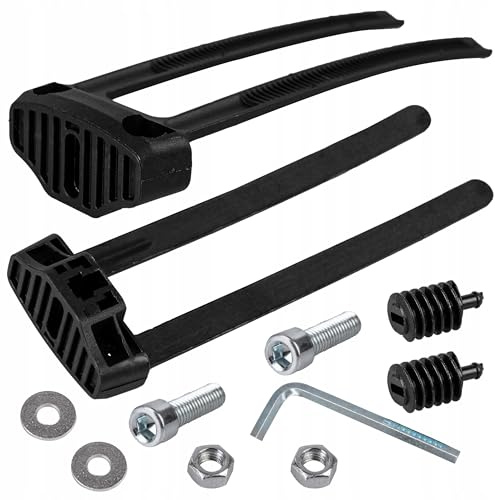 MUVIKE Montagehalter Für Rahmenschloss 2x Befestigungsbänder + Schrauben Set Für Hinterrad Schloss Fahrrad E Bike Universal Halterung Befestigungshalter