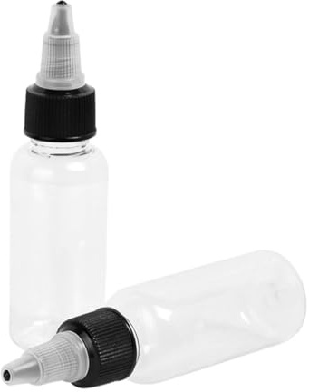 VILLCASE Leere Pigmentflaschen Große Kapazität aus Kunststoff 30ml 10 Stück Tropffest Transparent für Tätowierer und Farbaufbewahrung