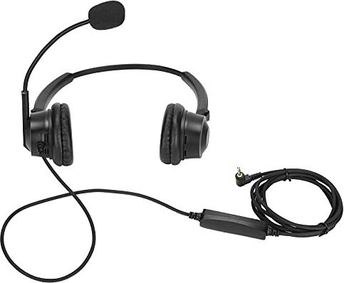 BONKZEBU H600D-2.5-MV Cuffie per Servizio Clienti con Microfono e Regolazione del Volume, Cuffie Leggere per la Massima Attenzione, Spina da 2,5 Mm,