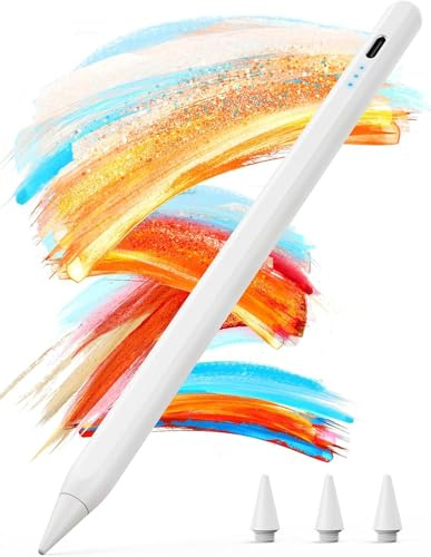 Kingone pencil for Apple iPad 2018-2026,2X Faster Charging & Palm Rejection & Tilt Sensitivity & Magnetic,Stylus Pen Compatible with iPad 6~11th,Pro 11/12.9/13,Air 3~5th,Air 11/13,Mini 7/6/5th.