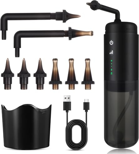 TOYANDONA Kit Elettrico per Pulizia Orecchie Irrigatore Auricolare , Dispositivo per Lavaggio Orecchio Interno Ugelli di Ricambio e Serbatoio Capiente, Pulitore Sicuro per Condotto Uditivo