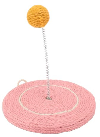 DGLDCSHUAI Juguete rascador para Gatos, Divertido, Interactivo, Resistente a Las mordeduras, Garras de molienda, Tablero rascador para Gatos de sisal con Bola de sisal para (Tipo 2)