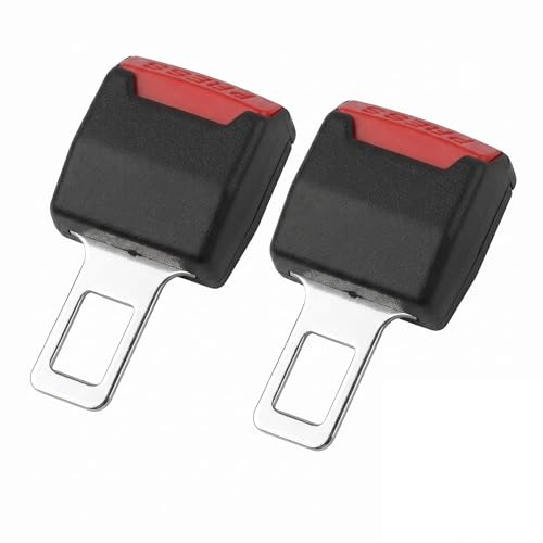 2 Pezzi Prolunga Cintura Sicurezza Auto, Clip Cintura Sicurezza in ABS Resistente, Gancio Cintura Sicurezza Auto Universale 8cm, Accessori Auto Interno per Maggior Comfort, Confezione da 2, Nero