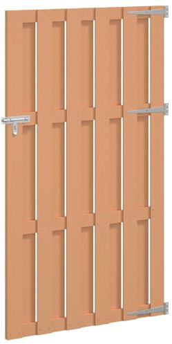 vidaXL Cancello da giardino 100 x 180 cm WPC e Alluminio Marrone