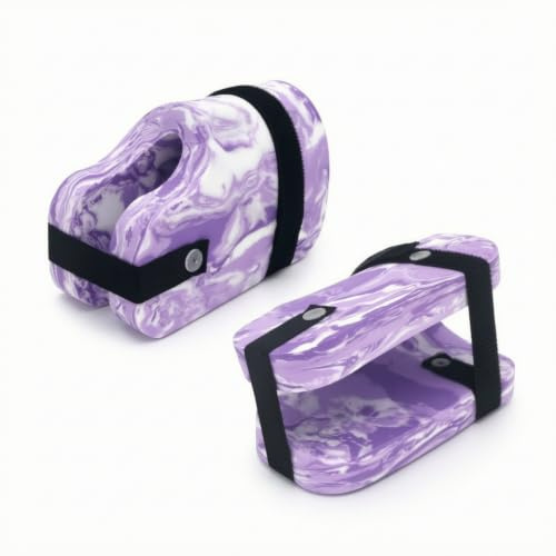 predolo Manguitos Piscina Seguros Flotador Cómodos para Principiantes, Adultos, Púrpura Camuflaje Blanco, Corto