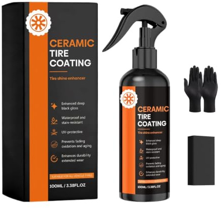 Spray Abrillantador De Neumáticos 100ml Acabado Negro Profundo Protección