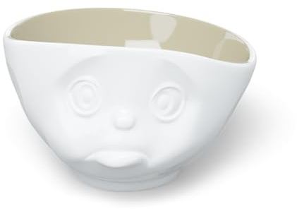 FIFTYEIGHT PRODUCTS / Tassen / Schale „Schmollend“ (Porzellan, 500ml, weiß, Innen Sand, Made in Germany)