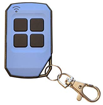 Universal Handsender 433,92 MHz in 4 Schartec - Funk Fernbedienung 433 MHz - Garagentoröffner 433.92 MHz für Garagentorantrieb (Blau)