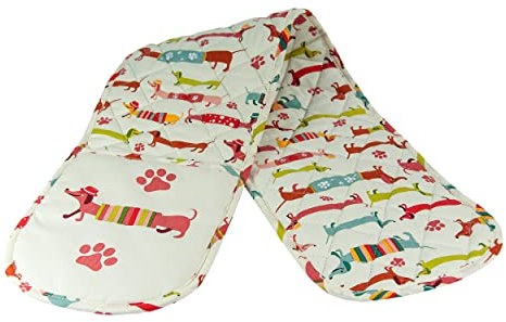 SPOTTED DOG GIFT COMPANY Double Oven Gloves, Heat Resistant Oven Gloves Mitts for Home Cooking & Baking, Cute Dachshund Sausage Dog Kitchen Accessories, Dachshund Gifts for Women & Men Dog Lovers