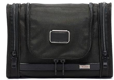 TUMI Alpha Reise-Set zum Aufhängen, Organizer für Toilettenartikel und Kosmetik, mit Haken und Taschen, Schwarz, Schwarz, Einheitsgröße, Alpha 3 Reise-Set zum Aufhängen