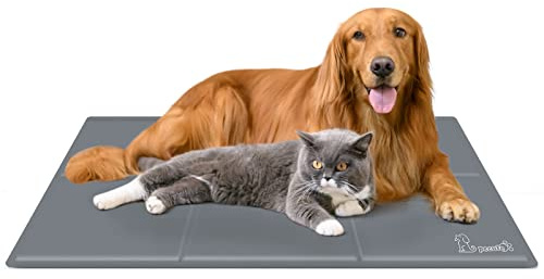 pecute Kühlmatte für Hunde | XL 120 x 75 cm, Kühlmatte für Hunde | bleibt länger kalt, Frischematte für Hunde und Katzen | langlebiger – Kratzfest