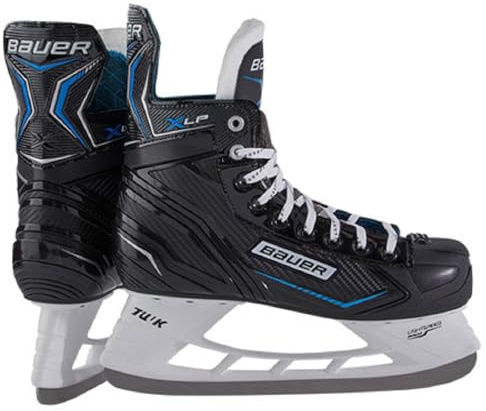 BAUER S21 X-LP Skate - SR Chaussures de Hockey sur Glace Schwarz/Weiss/Blau/Silber 12