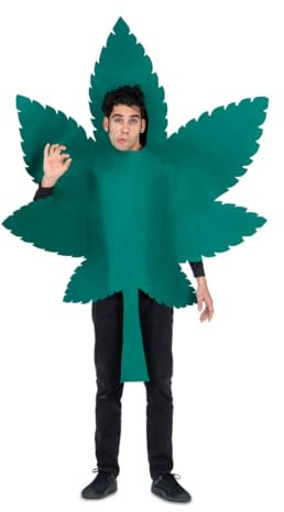 My Other Me disfraz de Hoja de Hierba marihuana para adulto talla unica ONE SIZE ADULT, 206625