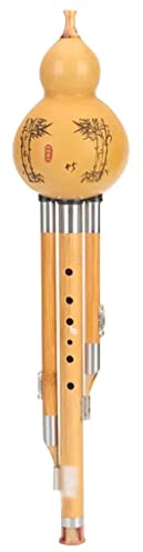 Kürbisflöte Traditionelles Piccolo-Instrument Geschenke Für Kinder Und Älteste Anfängerunterhaltung Für Erwachsene, Die Kürbisflöte Unterrichtet Kürbisflöte Spielen (Color : Wood_G-key)
