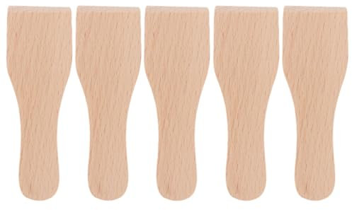 HOLIDYOYO 5stücke Kleine Holzspatel Ergonomisches Design Für Butter Und Pizzateig Für Backen Und Kochen Langlebig Und Leicht Zu Reinigen