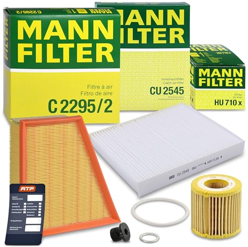 MANN-FILTER Inspektionspaket Filterset 1x Ölfilter, 1x Luftfilter, 1x Innenraumfilter, Kompatibel mit SEAT IBIZA, SKODA FABIA 1, FABIA 2 ROOMSTER, VW POLO (9N_, 9A_)(6R1, 6C1)