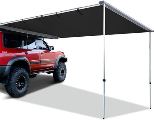 Toldo Caravana tienda techo coche Toldo Retráctil para Coche 1,6x2.5 m,Toldo Lateral para Coche,resistente al agua y a los rayos UV,toldo Exterior vehículo Todoterreno Equipo de Coche de conducción (
