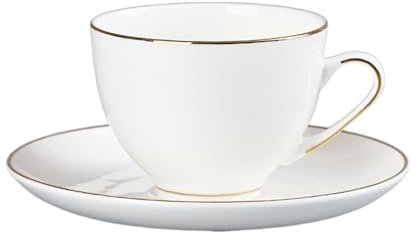 Espressotassen Kaffeetasse und Untertasse mit großem Fassungsvermögen, Goldrand, kreatives Design, Nachmittagsteetassen, leichtes Luxus-Trinkgeschirr Espresso Tassen(Color:Style G)