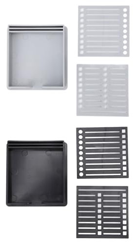2er-Pack Notizhalter mit Schablone und Spender, Multifunktionaler Selbstklebender Notizblockhalter für 3x3i-Notizen, Vorlagenhalter für Zuhause und Büro