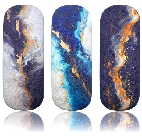 FZSECRIU 3 pièces etui lunettes rigide，boite a lunette，boitier lunette，etui lunettes soleil，etui lunettes，étuis à lunettes femme