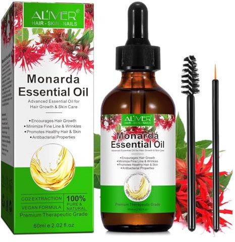 P-Beauty - Aceite esencial de Monarda, hidratante, crecimiento del cabello y antiedad, aceite natural para el cuidado de la piel, cabello, uñas