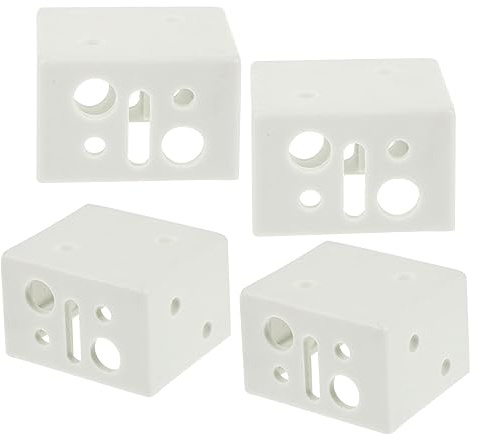 Genérico Piezas Fijas para Persianas De Instalación De Dos Cabezales Accesorio Resistente para Ventanas Ciegas Material Duradero Fácil De Instalar 4 Piezas