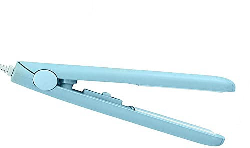 Mini Piastra per capelli，2 in 1Piastra per capelli ，Bastoncino Curling ， Ceramica Tormalina Arricciacapelli Riscaldante in Ferro Piatto per All hairstyles (Blu)