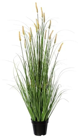 CREATIV green künstliches Ziergras XXL 120cm im Topf I naturgetreues künstliches Pennisetum-Gras I hochwertige & dekorative Dekopflanze für Innen I Kunstpflanze im Topf