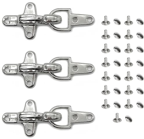 Niuhong 3 Pcs Conector Hebilla Hebillas Chalecos Cuero Motocicleta Clip Cierre Chaleco Motociclista Soporte Clip Cierre Cuero Chaqueta Blusa Ropa Accesorios Manualidades DIY Ganchos Costura (B)