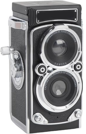Vintage Mini Digital Camera, Cámaras Digitales de Estilo Reflejo Retro TLR Portátil, Lente Gemela, Cámara de Vlogging de Enfoque Automático de 12MP, Adolescentes para