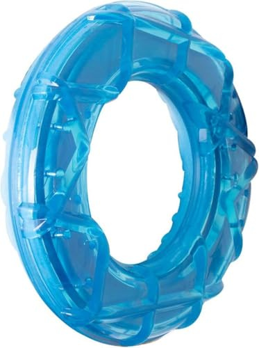 MAHA LONDON Frozen Ring Cooling Dog Toy – Hydrating Teething Chew for Puppies & Pets, Durable Freezable Rubber for Outdoor Summer Play
