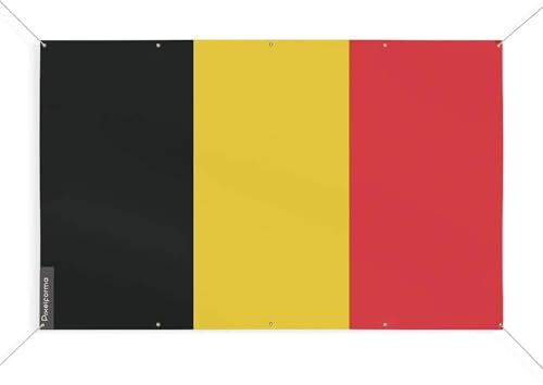Drapeau Belgique 10 Oeillets en Plusieurs Tailles (S) 170 x 255 cm