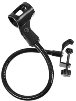 MUELODSIC Support De Bras De Microphone Col De Cygne Flexible, Noir, Tube Flexible Réglable Pour Studio, Radio, Diffusion Et Enregistrement