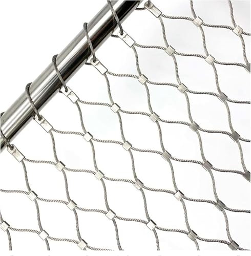 Grillage métallique en Acier Inoxydable, Treillis métallique en Acier Inoxydable for Plantes grimpantes, clôture, Plusieurs Tailles(1x10m)