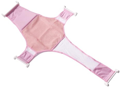 Red de Baño para Bañera Rosa, Soporte Cruzado para Ñiño | Algodón Poliéster Pvc, Uso en Baño, Fácil de Instalar y Retirar, Ayuda a Sostener Cabeza y Cuello