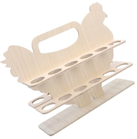 Garneck Portauova Contenitore Sicuro Per Uova in Legno Base Stabile Per Conservare Uova Ordinate Sullo Scaffale Cucina